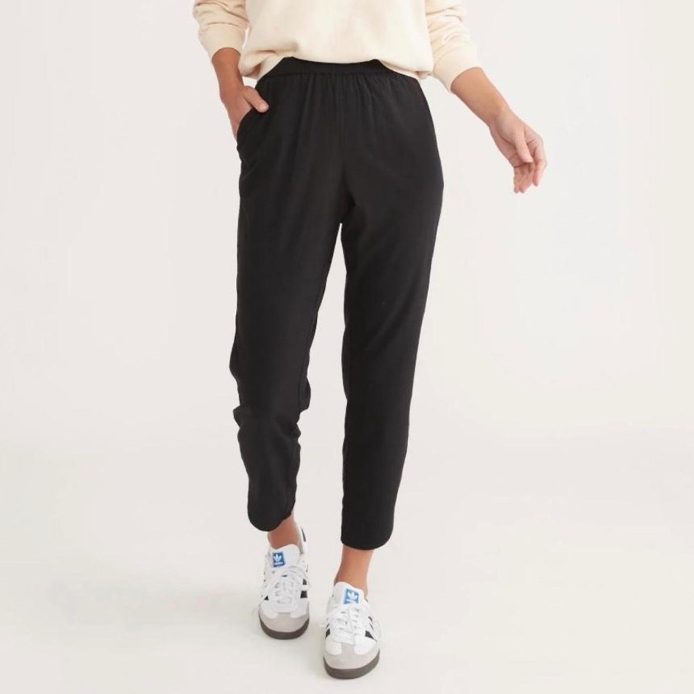Marine Layer Black Lightweight Elastic Waist Lounge Pants Sz Small Athleisure